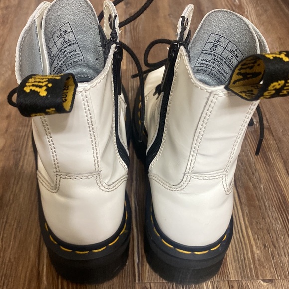 White Jadon Platform Dr Marten Boots - Picture 3 of 5